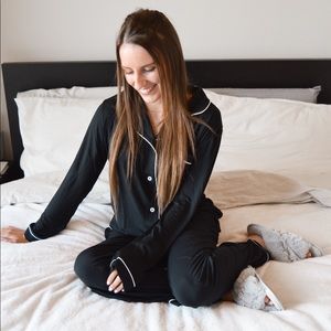 Davy Piper Bamboo Black Pajama Set
